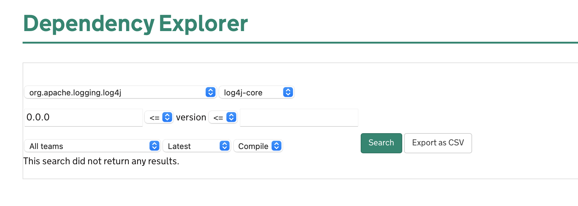 Dependency Explorer