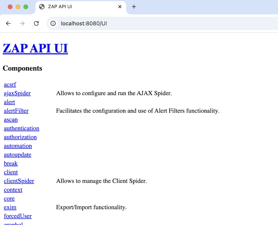 API UI