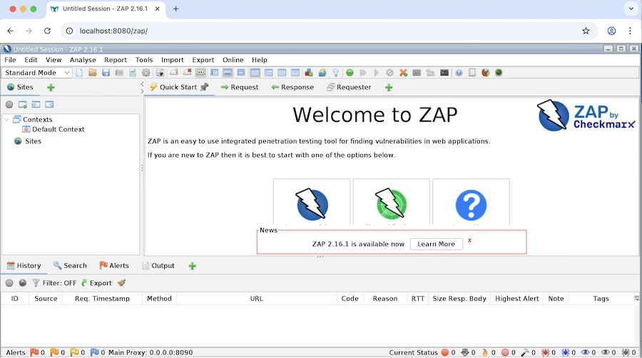 ZAP UI