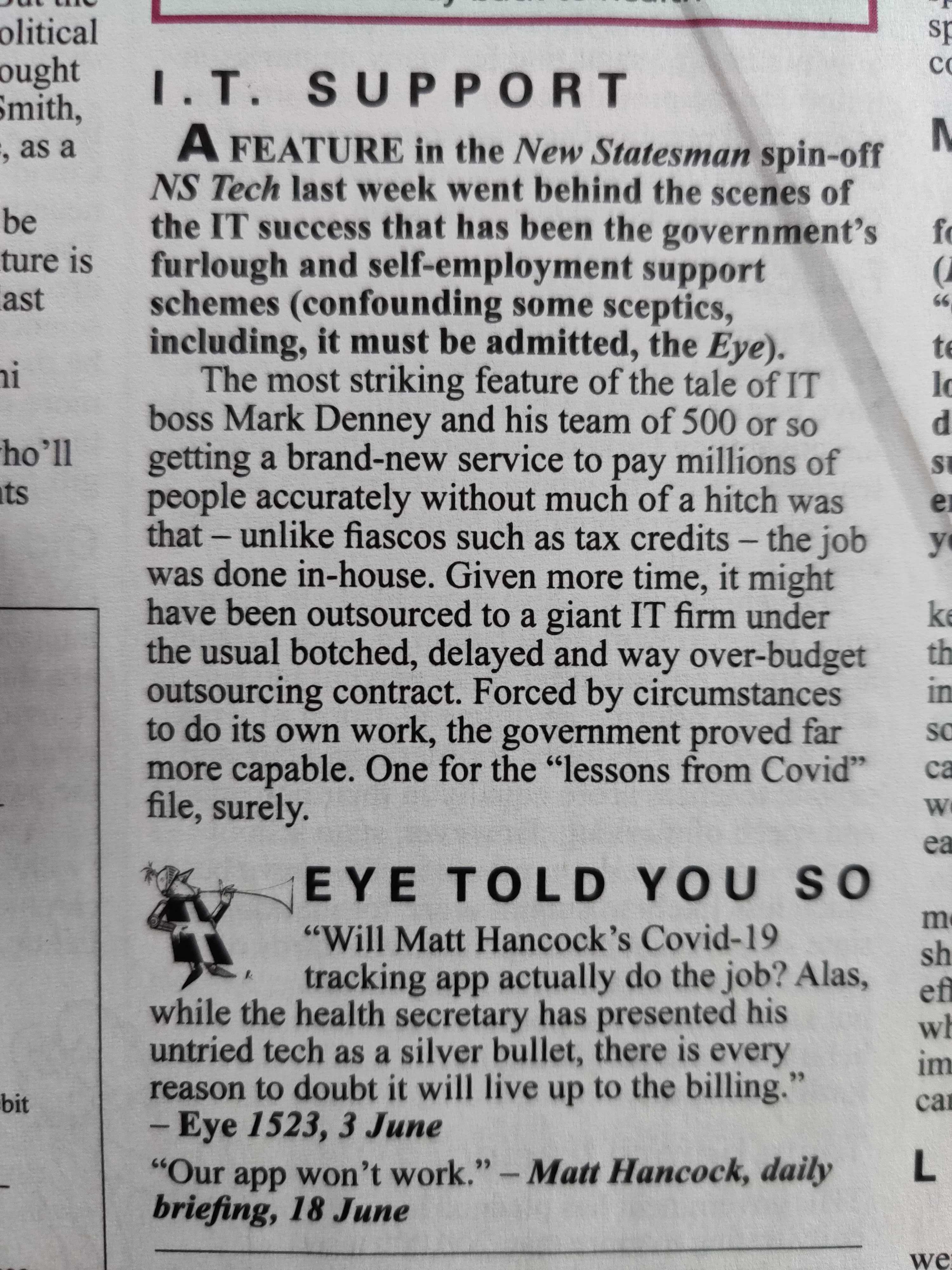 Private Eye Scepticism