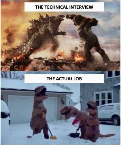Interview vs Job Meme