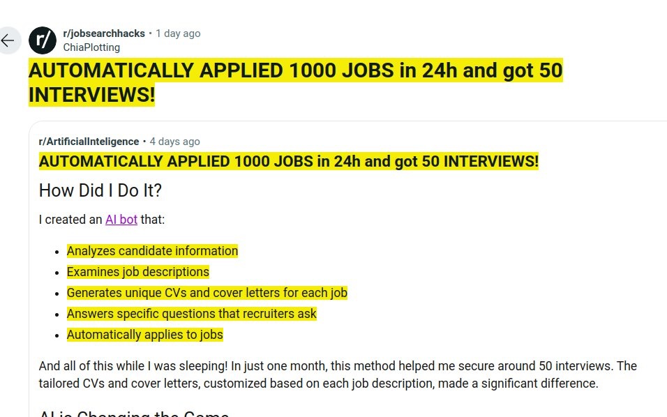Automatic AI Job Applications